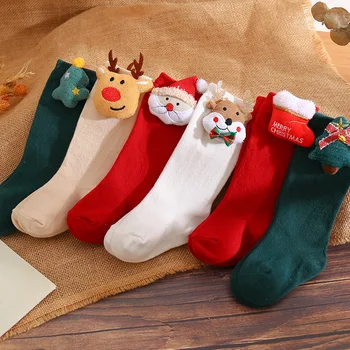 Crianças meias de Bebê meias de Natal, meias, meias de Ano Novo de algodão, meias, acessórios para bebé