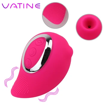  VATINE 10 Freqüência de Estimulação do Clitóris USB de Recarga de Mamilo Chupar o Vibrador Adultos Produto de Brinquedos Sexuais Para as Mulheres