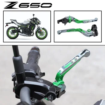  Para a Kawasaki Z650 2016 2017 2018 2019 2020 Motocicleta CNC Extensível Dobrável, Freio da Embreagem Alavancas de Freio Ajustável Alça Z650
