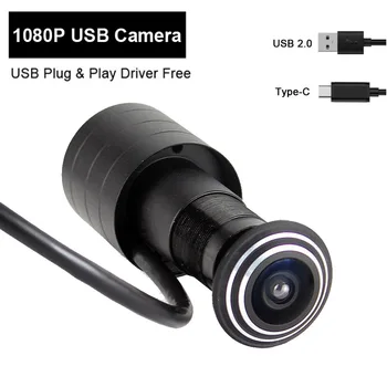  1080P de uma Porta USB da Câmera para o PC Ligar Visão Ampla da Lente ou do Tipo-C Câmera do Telefone Para Conectar-se Vista