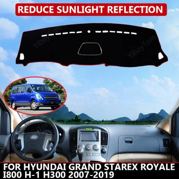  Tapete Traço tapete para Hyundai Grand Starex 2007-2019 Auto Painel Capa de Veludo Preto blocos de poeira reduz o ruído de acessórios para carros