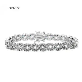  SINZRY do Hotsale de branco da corte zircônia cúbica de brilho de flor de noiva charme pulseiras da moda as mulheres jóia de presente de natal