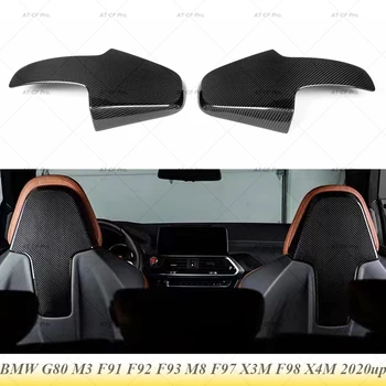  Novo M3 de Fibra de Carbono, Interior do Carro de Volta Assento de Guarnição de Cobre Guarnições Para a BMW G80 M3 F91 F92 F93 M8 F97 X3M F98 X4M 2020 2021 2022