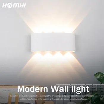  De parede, Luminária Moderna Cabeceira da Escada de Iluminação de Design Nórdico Pequenas de Cima a Baixo de Parede Dupla Sconce da Parede do Diodo emissor de Luzes Brancas HWL-023
