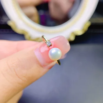  Novo minimalista multi-talão de pérola de água doce geométricas anel do dedo das mulheres moda jóias anel elástico ajustável
