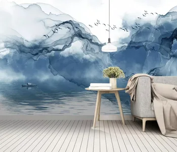  Baçal papel de parede Personalizado 3D estéreo de tinta Jiangnan pintura de paisagem moderna de arte abstrata murais de parede de sala de estar em 3d papel de parede