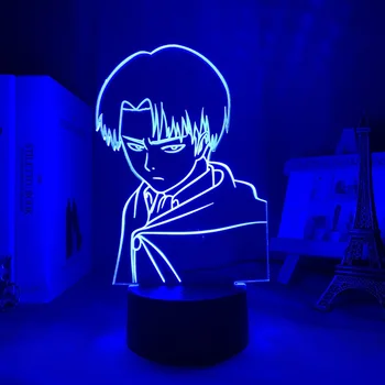 Anime Decoração Acrílico Noite de Luz com controle Remoto USB Charge Anime Diodo emissor de Luz de Ataque Titan Tabela Lampe Natal luzes da sala decoração