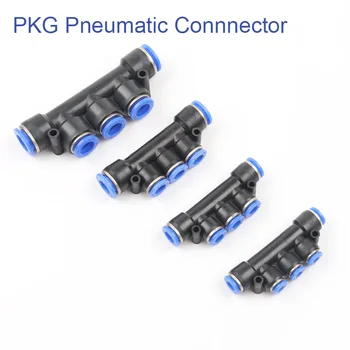  1 PCS PKG Pneumático de engate Rápido de Gás Tubo de Plástico Connector4/6/8/10/12mm de Diâmetro Diferente, Mangueira de Tubo de Ar Pneumático Comum