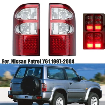  Carro de Esquerda e Direita Traseira da Cauda Vire Sinal de Luz da Lâmpada do Travão para Nissan Patrol Y61 Série De 1997, 1998-2004 Vermelho